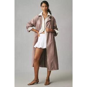 NWT Anthropologie Maeve XL Oversize Trench Coat Size S Taupe #8G401